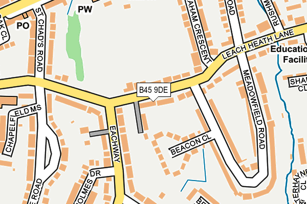B45 9DE map - OS OpenMap – Local (Ordnance Survey)