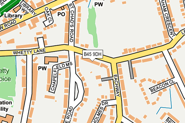 B45 9DH map - OS OpenMap – Local (Ordnance Survey)