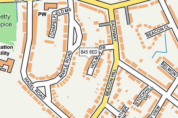 B45 9ED map - OS OpenMap – Local (Ordnance Survey)