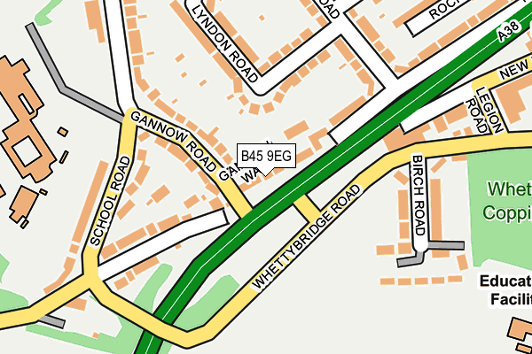 B45 9EG map - OS OpenMap – Local (Ordnance Survey)