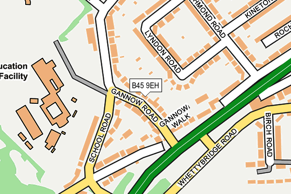 B45 9EH map - OS OpenMap – Local (Ordnance Survey)