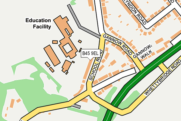 B45 9EL map - OS OpenMap – Local (Ordnance Survey)