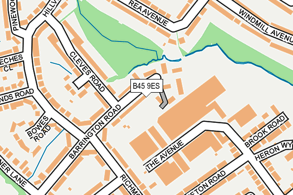 B45 9ES map - OS OpenMap – Local (Ordnance Survey)
