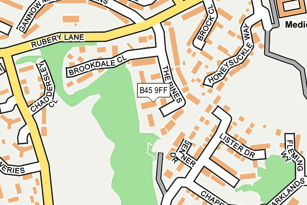 B45 9FF map - OS OpenMap – Local (Ordnance Survey)