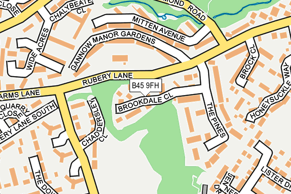 B45 9FH map - OS OpenMap – Local (Ordnance Survey)