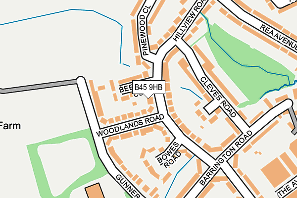B45 9HB map - OS OpenMap – Local (Ordnance Survey)