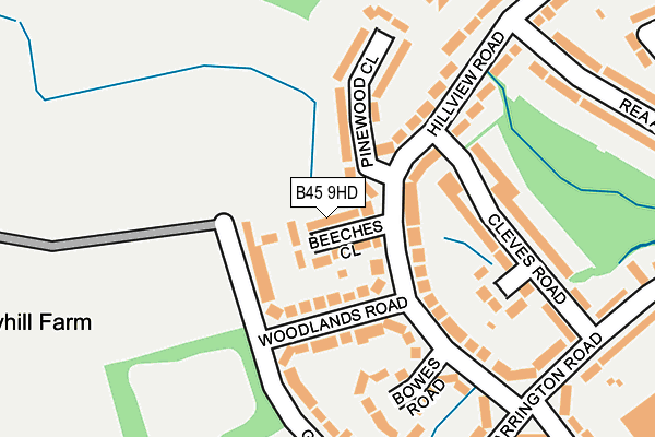 B45 9HD map - OS OpenMap – Local (Ordnance Survey)