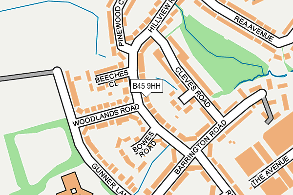 B45 9HH map - OS OpenMap – Local (Ordnance Survey)