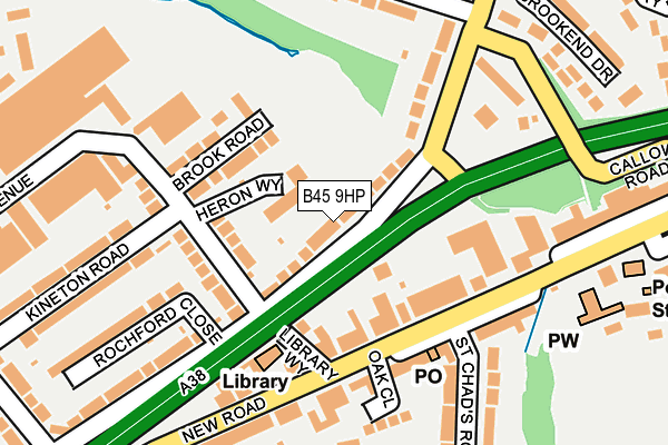 B45 9HP map - OS OpenMap – Local (Ordnance Survey)