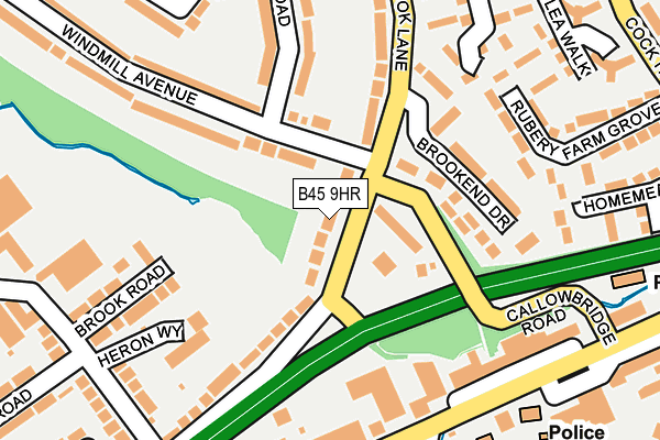 B45 9HR map - OS OpenMap – Local (Ordnance Survey)