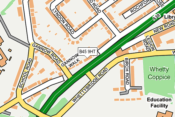 B45 9HT map - OS OpenMap – Local (Ordnance Survey)