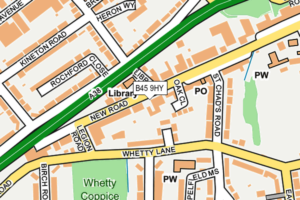 B45 9HY map - OS OpenMap – Local (Ordnance Survey)