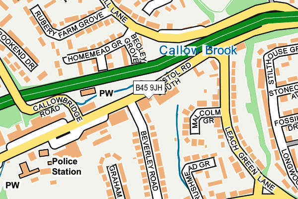 B45 9JH map - OS OpenMap – Local (Ordnance Survey)