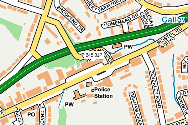 B45 9JP map - OS OpenMap – Local (Ordnance Survey)