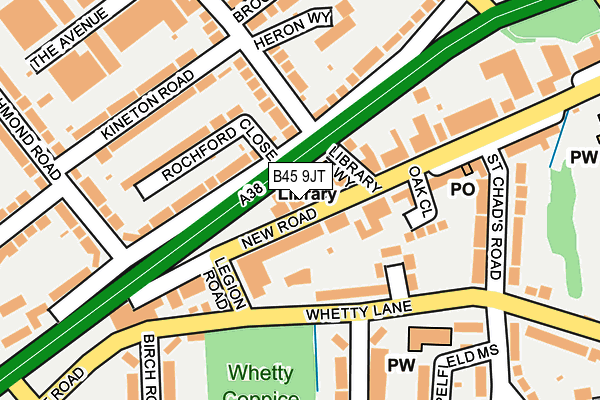 B45 9JT map - OS OpenMap – Local (Ordnance Survey)