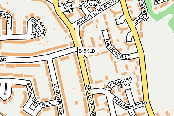 B45 9LD map - OS OpenMap – Local (Ordnance Survey)