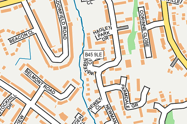 B45 9LE map - OS OpenMap – Local (Ordnance Survey)