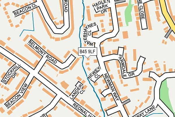 B45 9LF map - OS OpenMap – Local (Ordnance Survey)