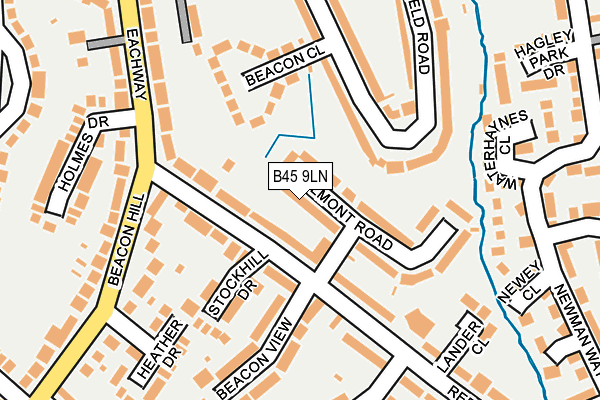 B45 9LN map - OS OpenMap – Local (Ordnance Survey)