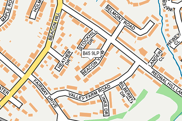 B45 9LP map - OS OpenMap – Local (Ordnance Survey)