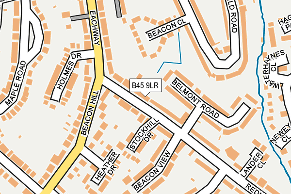 B45 9LR map - OS OpenMap – Local (Ordnance Survey)