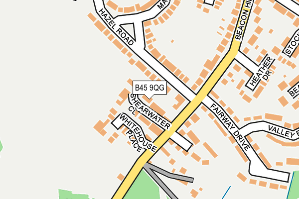 B45 9QG map - OS OpenMap – Local (Ordnance Survey)