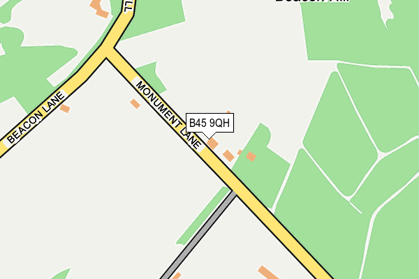 B45 9QH map - OS OpenMap – Local (Ordnance Survey)