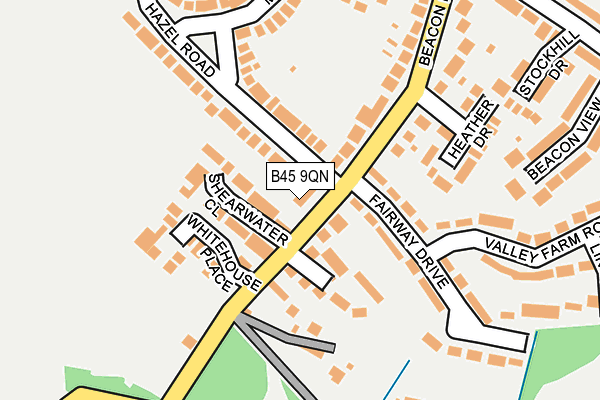 B45 9QN map - OS OpenMap – Local (Ordnance Survey)