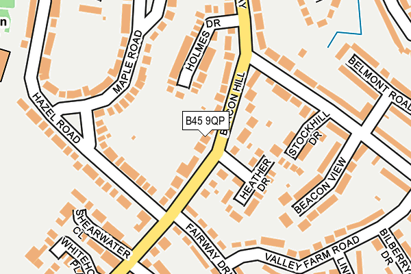 B45 9QP map - OS OpenMap – Local (Ordnance Survey)