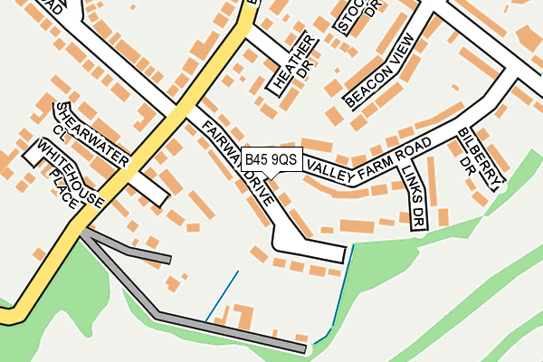 B45 9QS map - OS OpenMap – Local (Ordnance Survey)