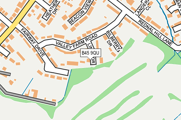 B45 9QU map - OS OpenMap – Local (Ordnance Survey)