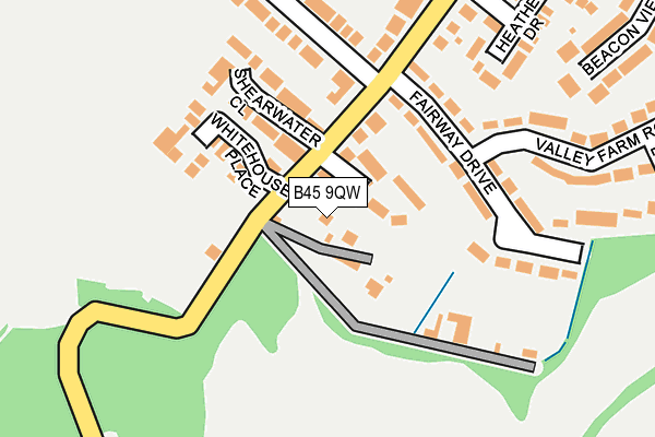 B45 9QW map - OS OpenMap – Local (Ordnance Survey)