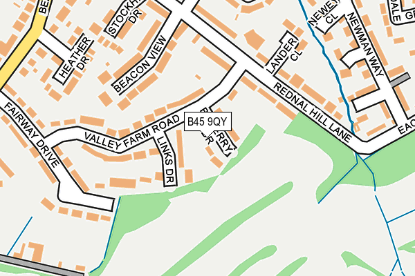 B45 9QY map - OS OpenMap – Local (Ordnance Survey)