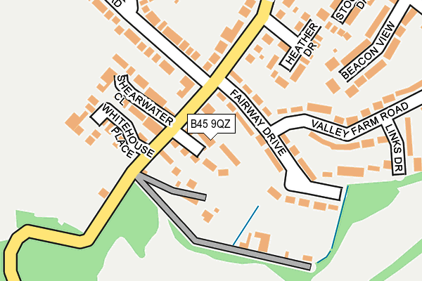 B45 9QZ map - OS OpenMap – Local (Ordnance Survey)