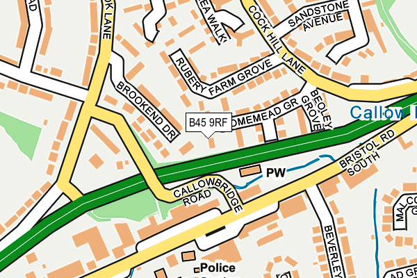 B45 9RF map - OS OpenMap – Local (Ordnance Survey)
