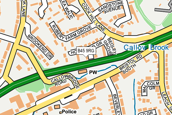 B45 9RG map - OS OpenMap – Local (Ordnance Survey)