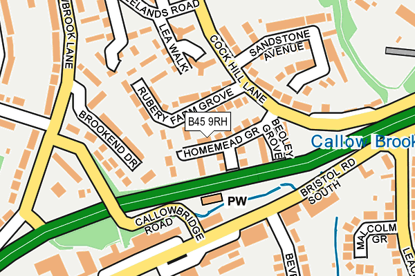 B45 9RH map - OS OpenMap – Local (Ordnance Survey)