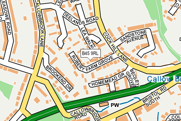 B45 9RL map - OS OpenMap – Local (Ordnance Survey)