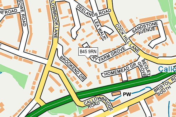 B45 9RN map - OS OpenMap – Local (Ordnance Survey)