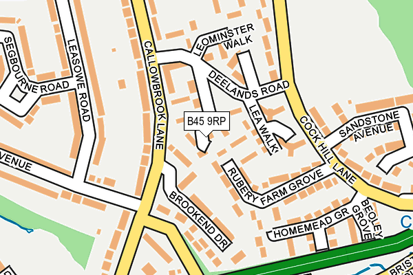 B45 9RP map - OS OpenMap – Local (Ordnance Survey)