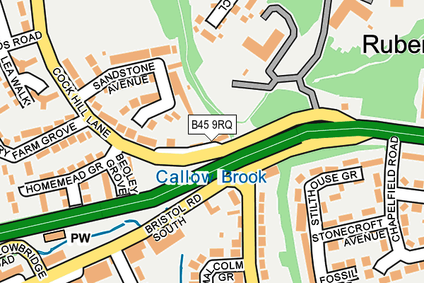 B45 9RQ map - OS OpenMap – Local (Ordnance Survey)