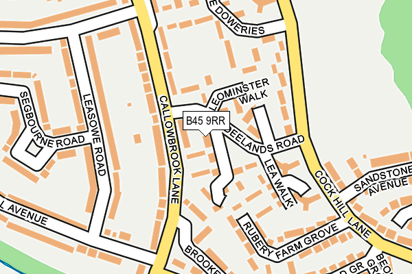 B45 9RR map - OS OpenMap – Local (Ordnance Survey)