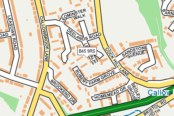 B45 9RS map - OS OpenMap – Local (Ordnance Survey)