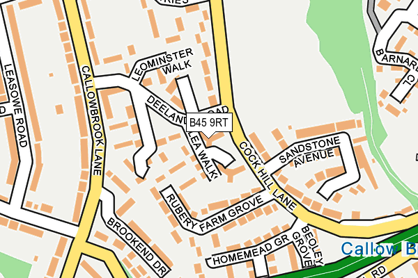 B45 9RT map - OS OpenMap – Local (Ordnance Survey)