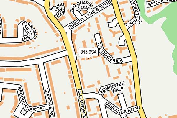 B45 9SA map - OS OpenMap – Local (Ordnance Survey)