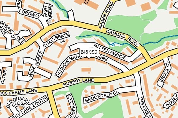 B45 9SD map - OS OpenMap – Local (Ordnance Survey)