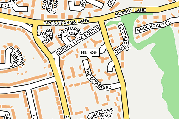 B45 9SE map - OS OpenMap – Local (Ordnance Survey)