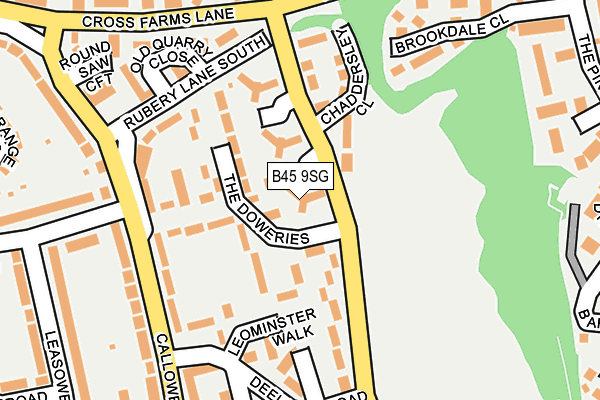 B45 9SG map - OS OpenMap – Local (Ordnance Survey)