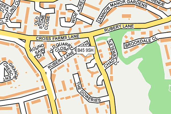 B45 9SH map - OS OpenMap – Local (Ordnance Survey)