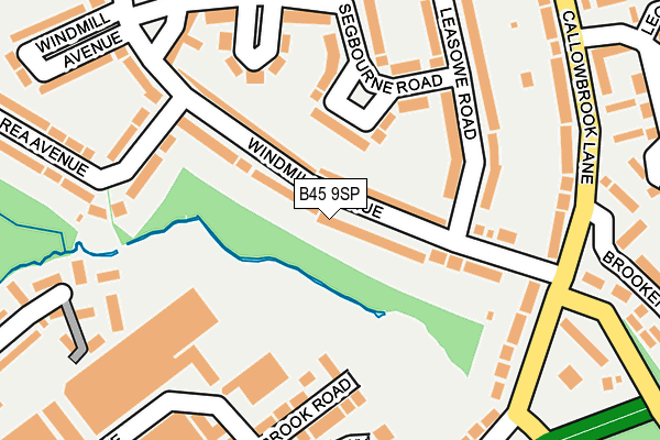 B45 9SP map - OS OpenMap – Local (Ordnance Survey)